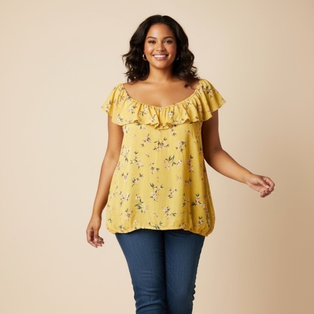 REITMANS Signature Responsible Yellow Floral Tank Top - NWT